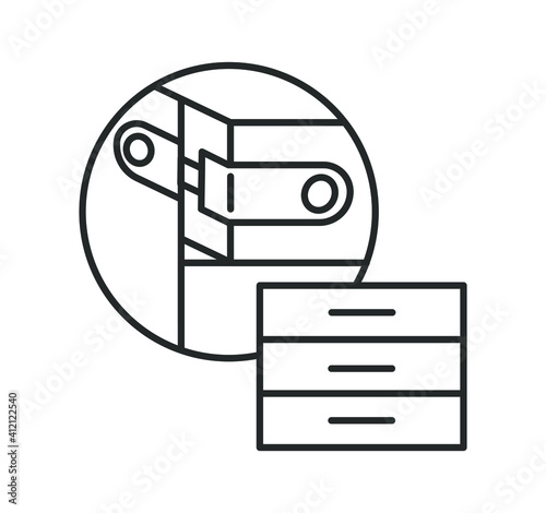 line icon, Childproofing, Adjustable Child Safety Cupboard Strap Locks 