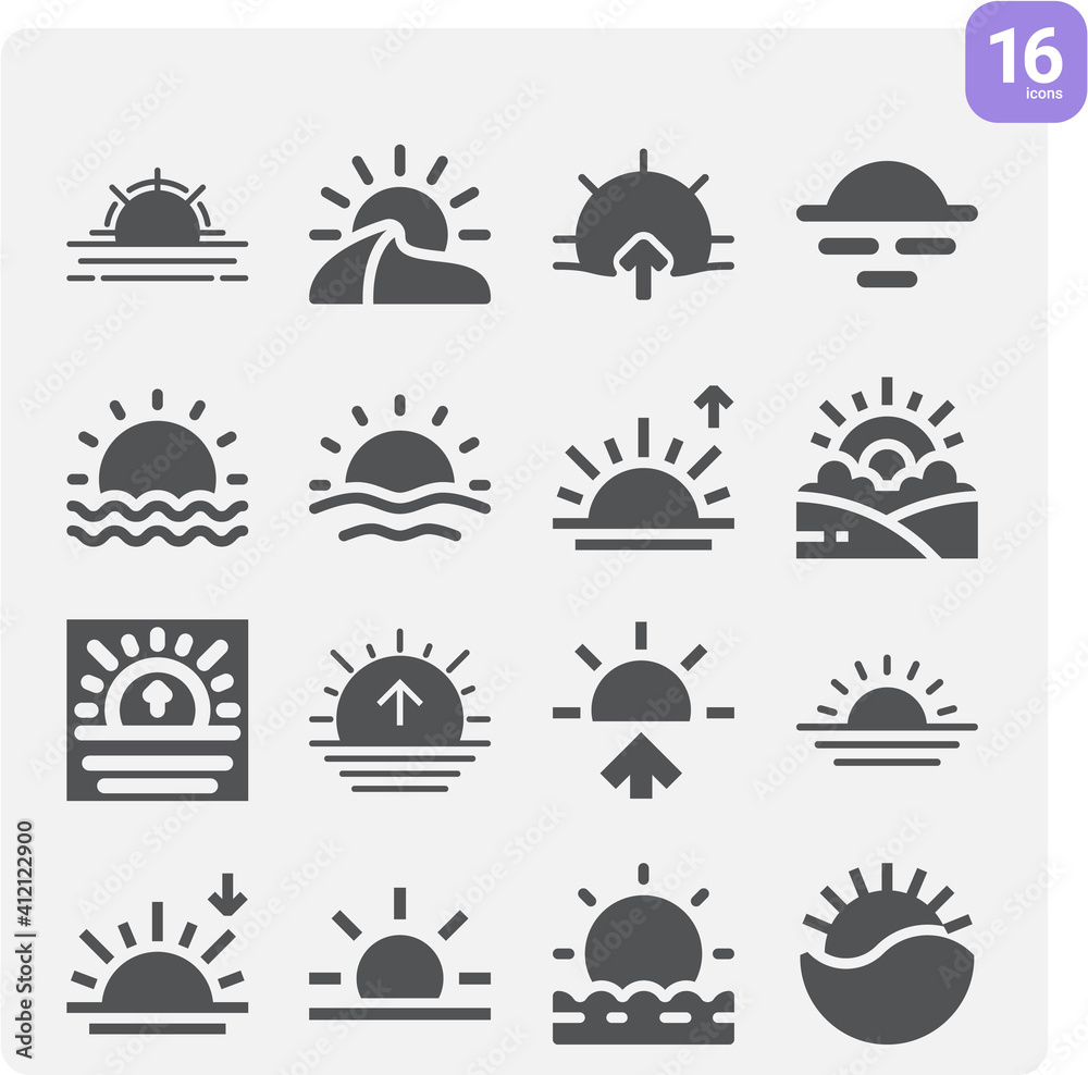 Simple set of periodic event related filled icons. Simple set of periodic event related filled icons.