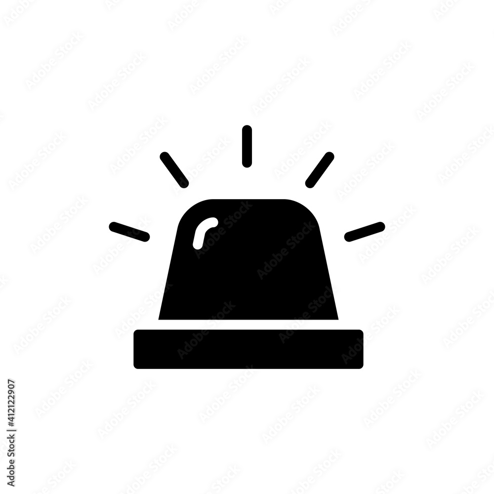Siren Flat Icon Design Vector Template Illustration Siren Flat Icon Design Vector Template Illustration
