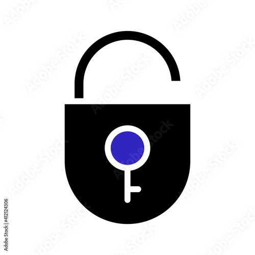 Padlock icon vector