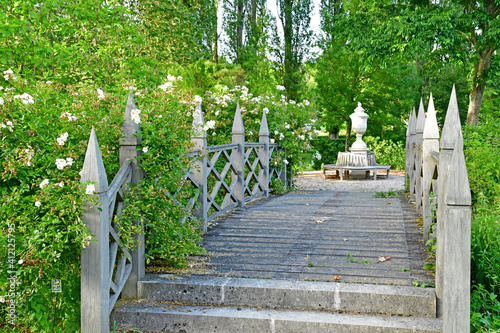 Sasnieres; France - june 30 2019: du Plessis Sasnieres garden photo