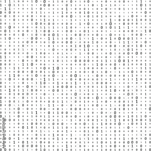 Abstract Matrix Background. Binary Computer Code. Coding. Hacker concept. Vector Background Illustration