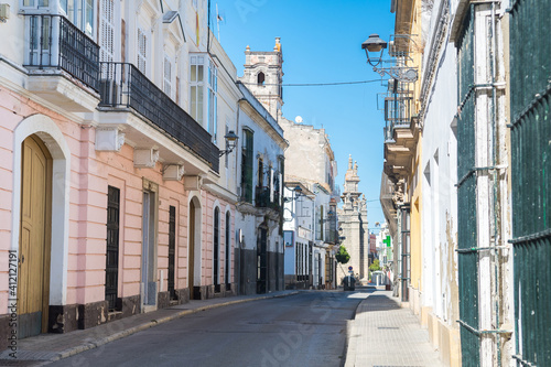 beautiful streets of sanlucar de barrameda city in andalusia, Spain photo