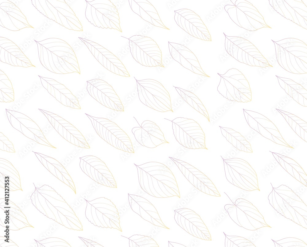 Sameless vector pattern leafs skeleton neutral. Tender simple background natural design. Perfect print for children, baby, fabrics, invitations, printing. Pink, pastel colours