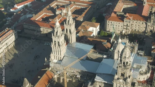 Flight over the incredible Santiago de Compostela