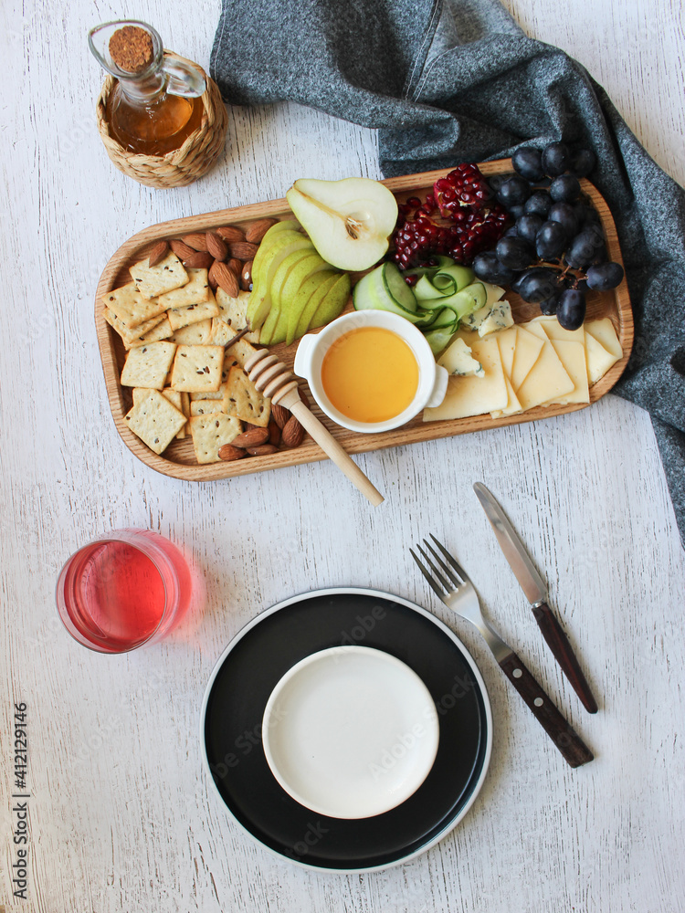 a treat for guests. aperitif. beautiful table setting. a treat for guests. aperitif. beautiful table setting.