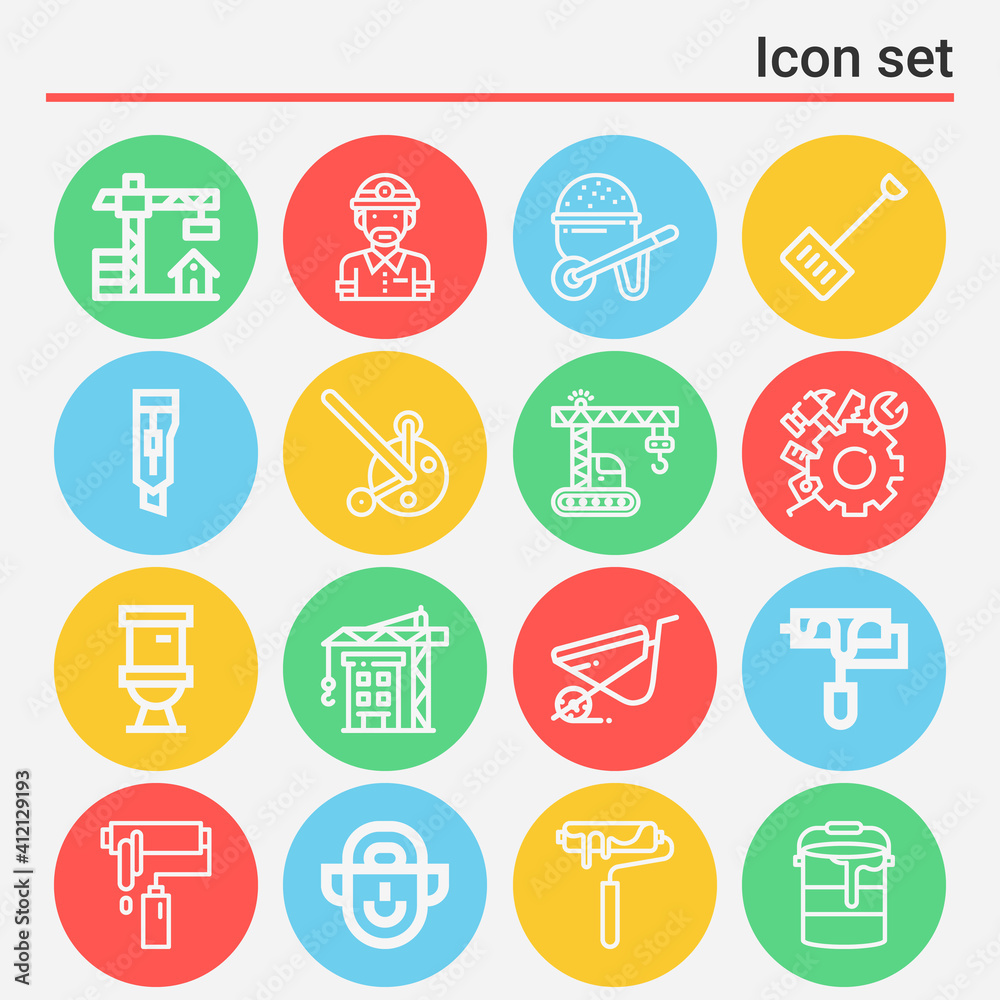 16 pack of mental synthesis lineal web icons set 16 pack of mental synthesis lineal web icons set