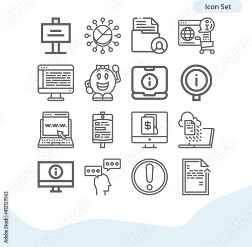 Simple set of accusation related lineal icons.
