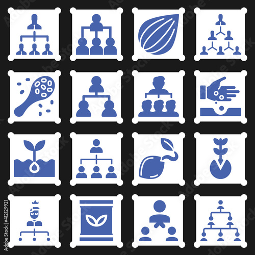 16 pack of ranked  filled web icons set