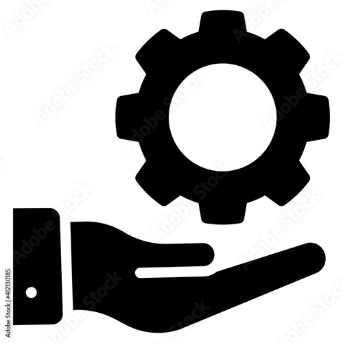 Icon of service setting, solid service design