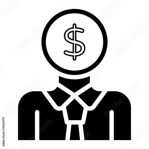 Glyph design, icon of investor