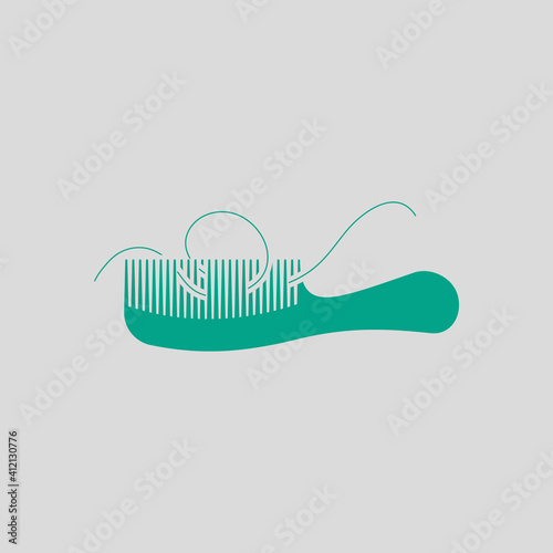 Hair In Comb Icon