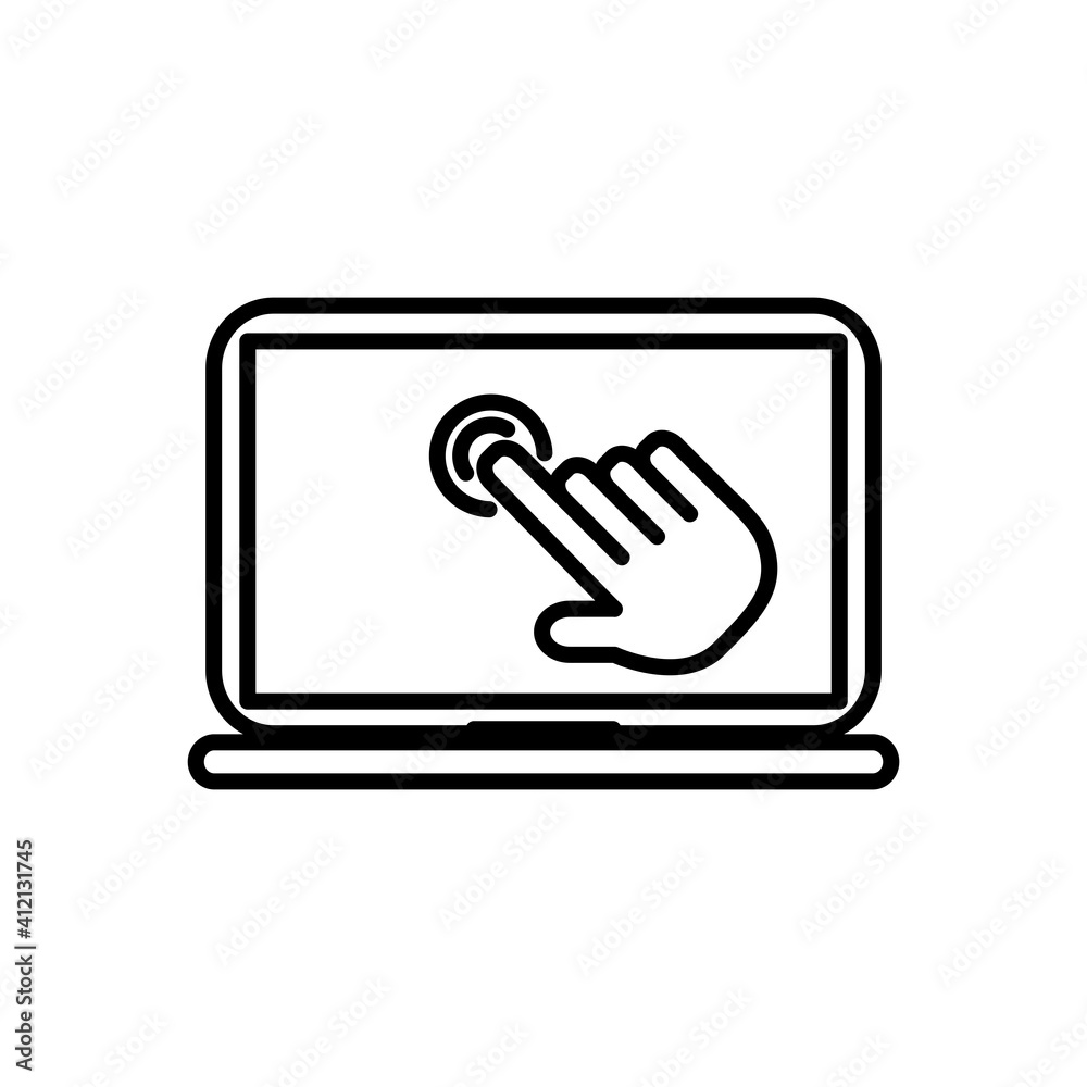Touchscreen Icon Design Vector Template Touchscreen Icon Design Vector Template