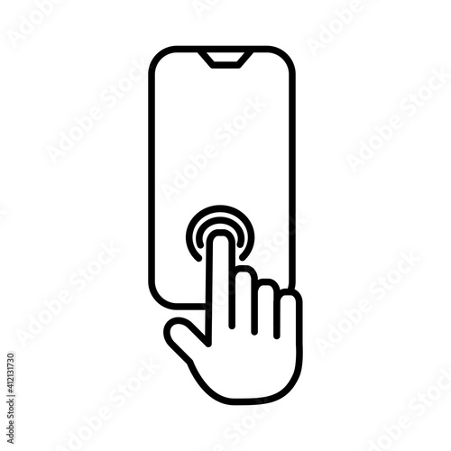 Touchscreen Icon Design Vector Template