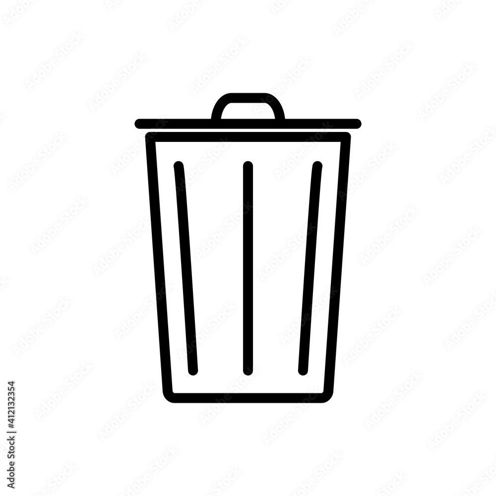 Trash Can Icon Design Vector Template Illustration Trash Can Icon Design Vector Template Illustration
