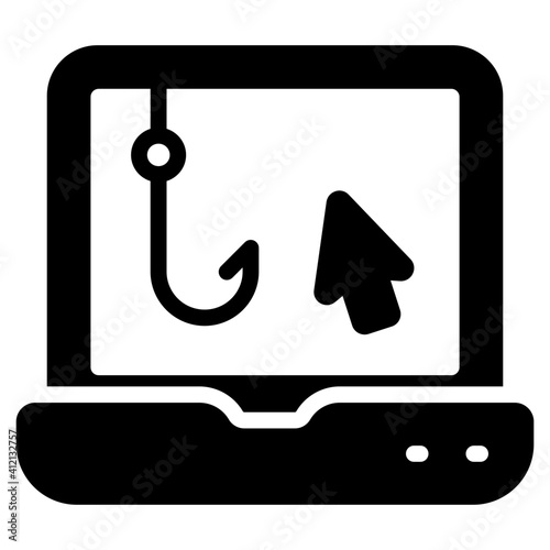 Solid design, icon of phishing