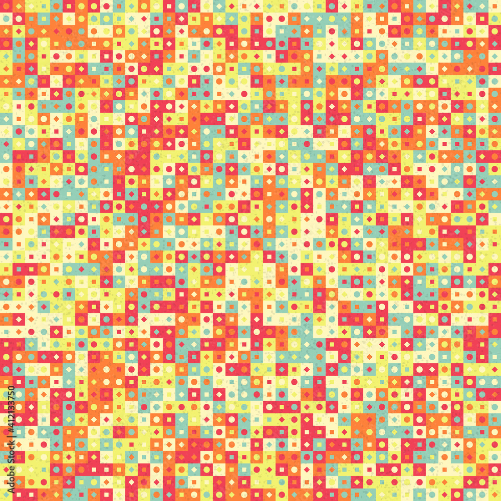 Fototapeta premium Abstract Geometric Pattern generative computational art illustration