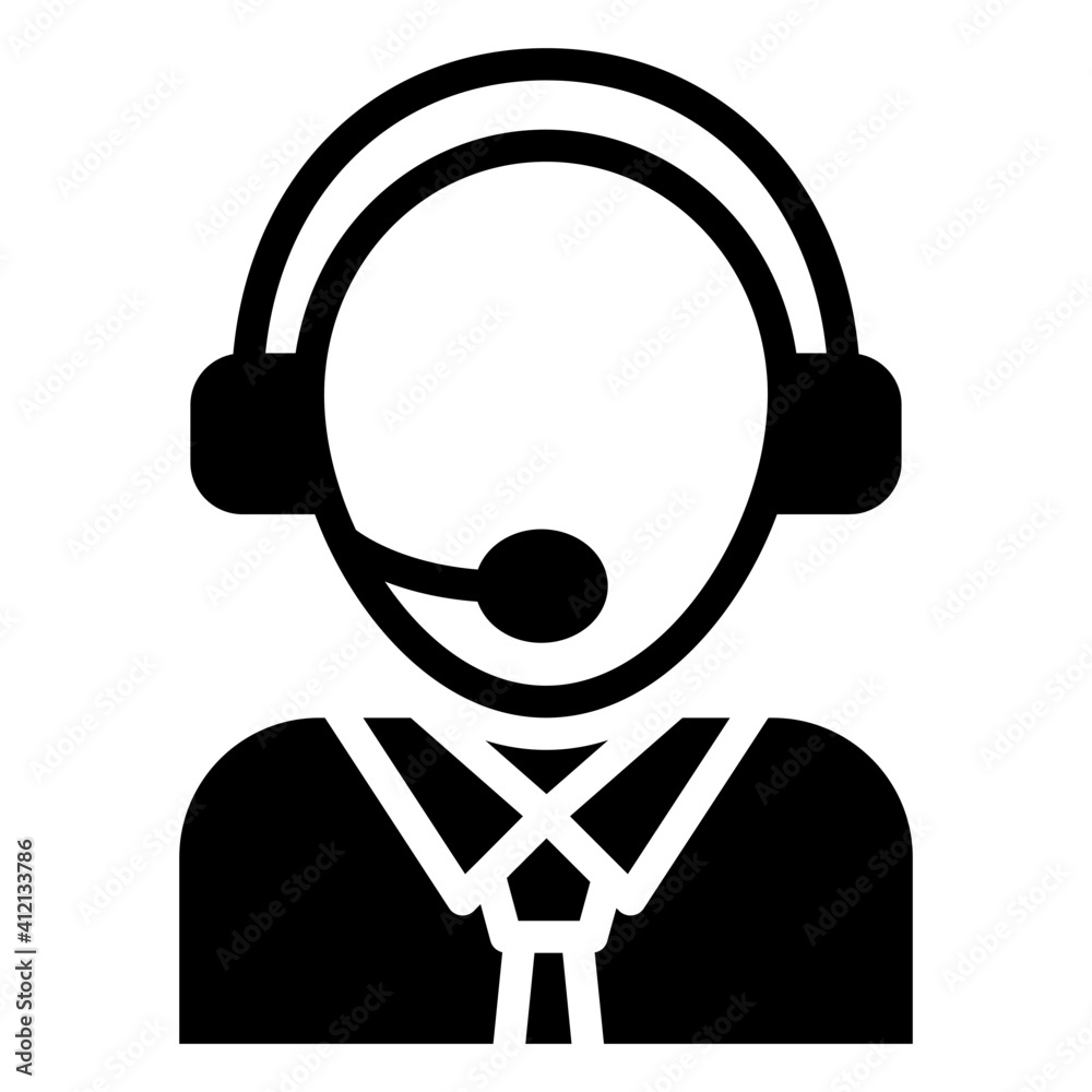 Customer support icon in modern style