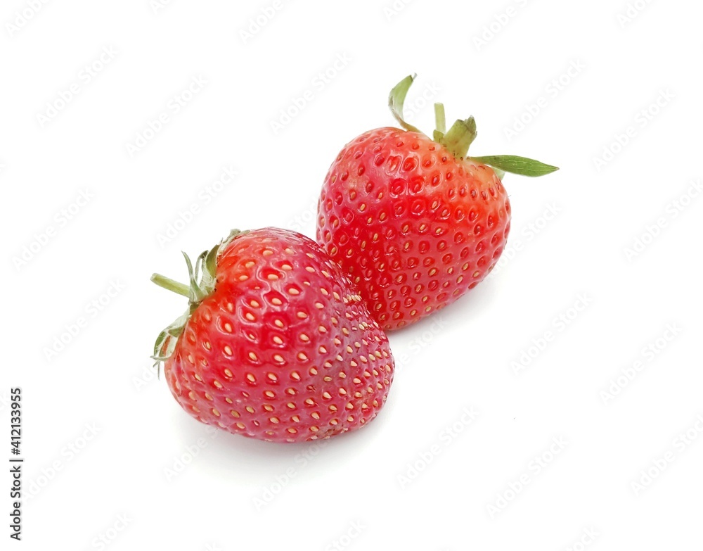 strawberries isolated on white background strawberries isolated on white background