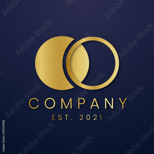 Luxury business logo vector gold icon