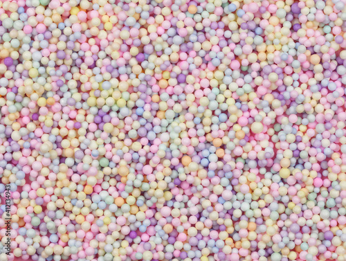 Small colorful pastel balls