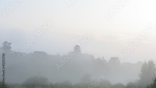 misty morning in the fog