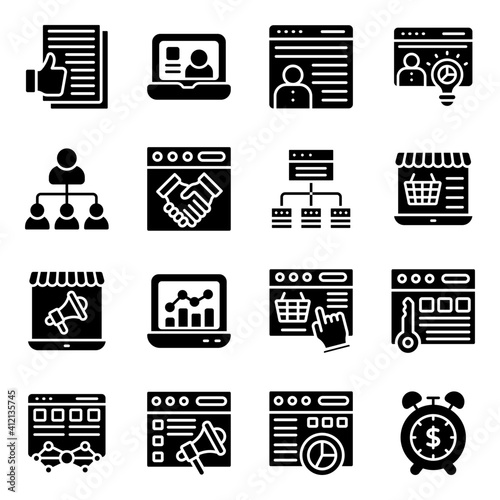 Pack of Business Solid Icons