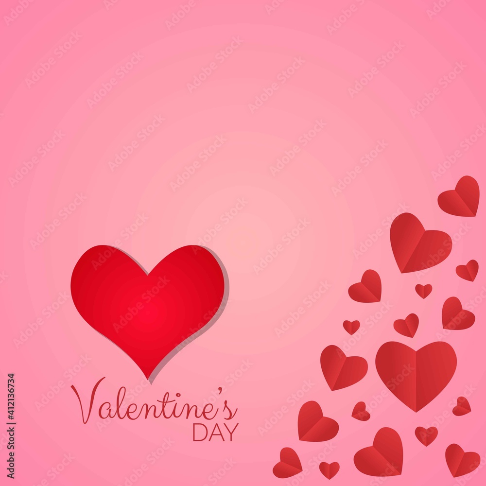 Illustration vector design of valentine's day background