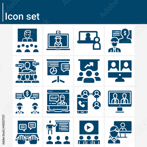 Simple set of listeners related filled icons.