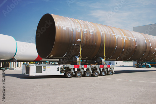 super heavy load - wind energy pile transport