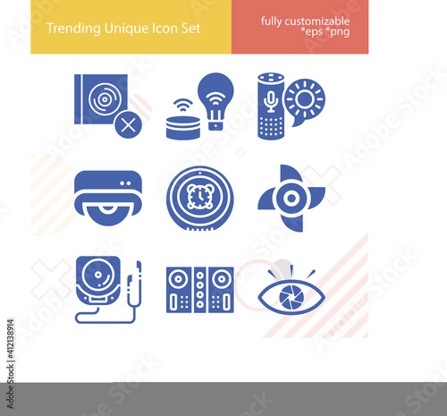 Simple set of disc related filled icons.