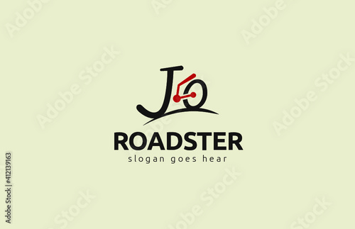 Bicycle logo template. Bike shop Corporate branding identity