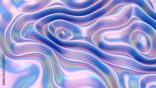 3D abstract animation . Smooth liquid shape. Trendy Colorful Fluid Abstraction Flow. Motion design element. 3D render. Seamless loop.