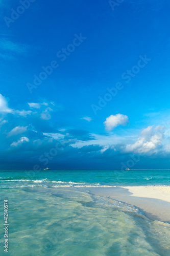 beautiful beach and tropical sea. travel landscape © Pakhnyushchyy