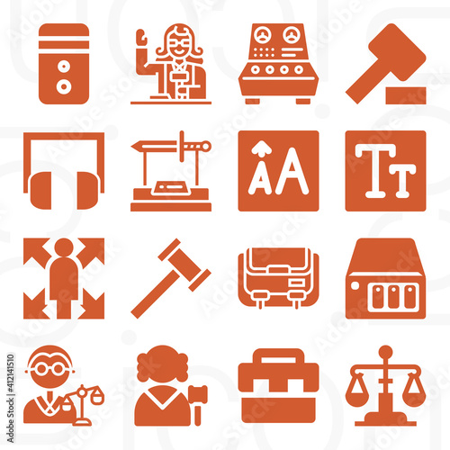 16 pack of appeals  filled web icons set