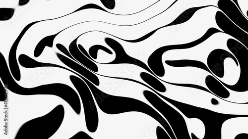 3D abstract animation . Smooth liquid shape. Trendy Colorful Fluid Abstraction Flow. Motion design element. 3D render. Seamless loop.