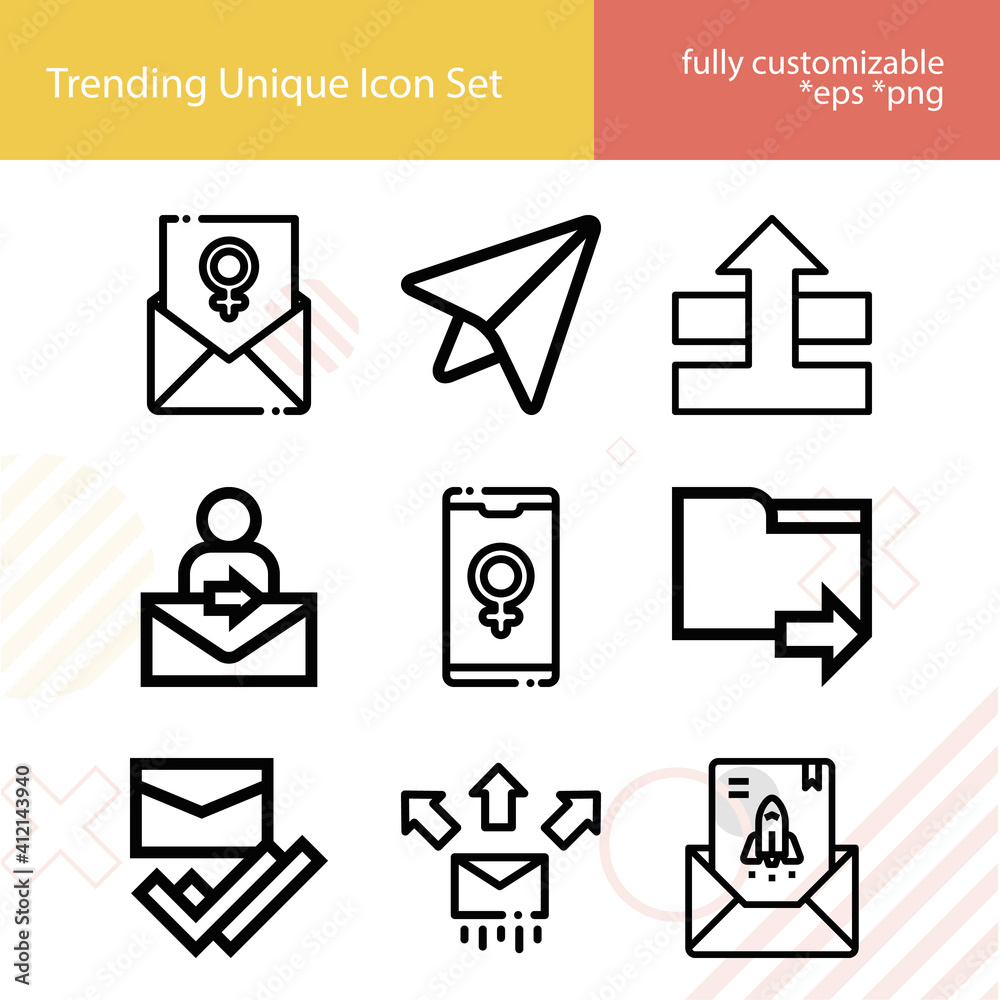 Simple set of delegation related lineal icons. Simple set of delegation related lineal icons.