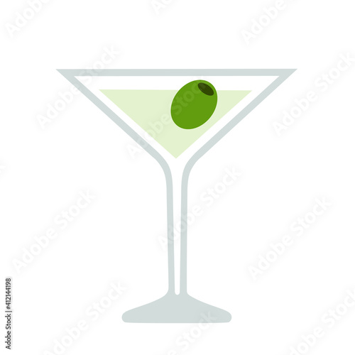 Classic martini icon, isolated vector illustration.