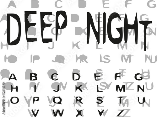 Horror font -set of original horror alphabet english font