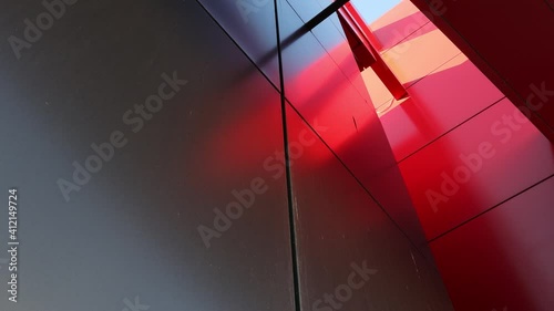 Abstract architecture design made of steel.  Abstract industrial architecture for background