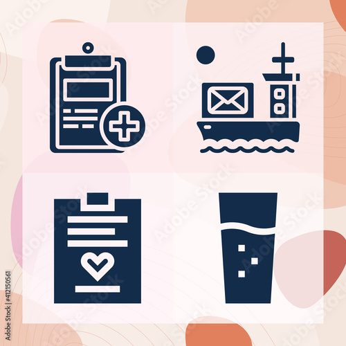 Simple set of dispatch related filled icons