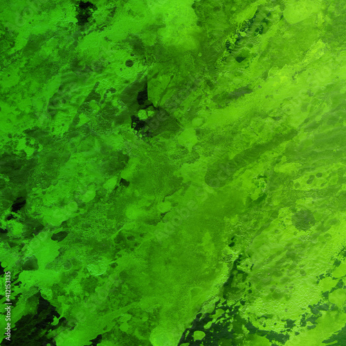 Colorful ink and watercolor texture on white paper background. Gradient paint strokes and decalcomania effect. Hand-painted gouache abstract image. Mess on the canvas.