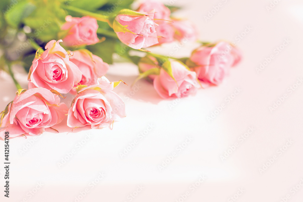 ピンクの薔薇の花束