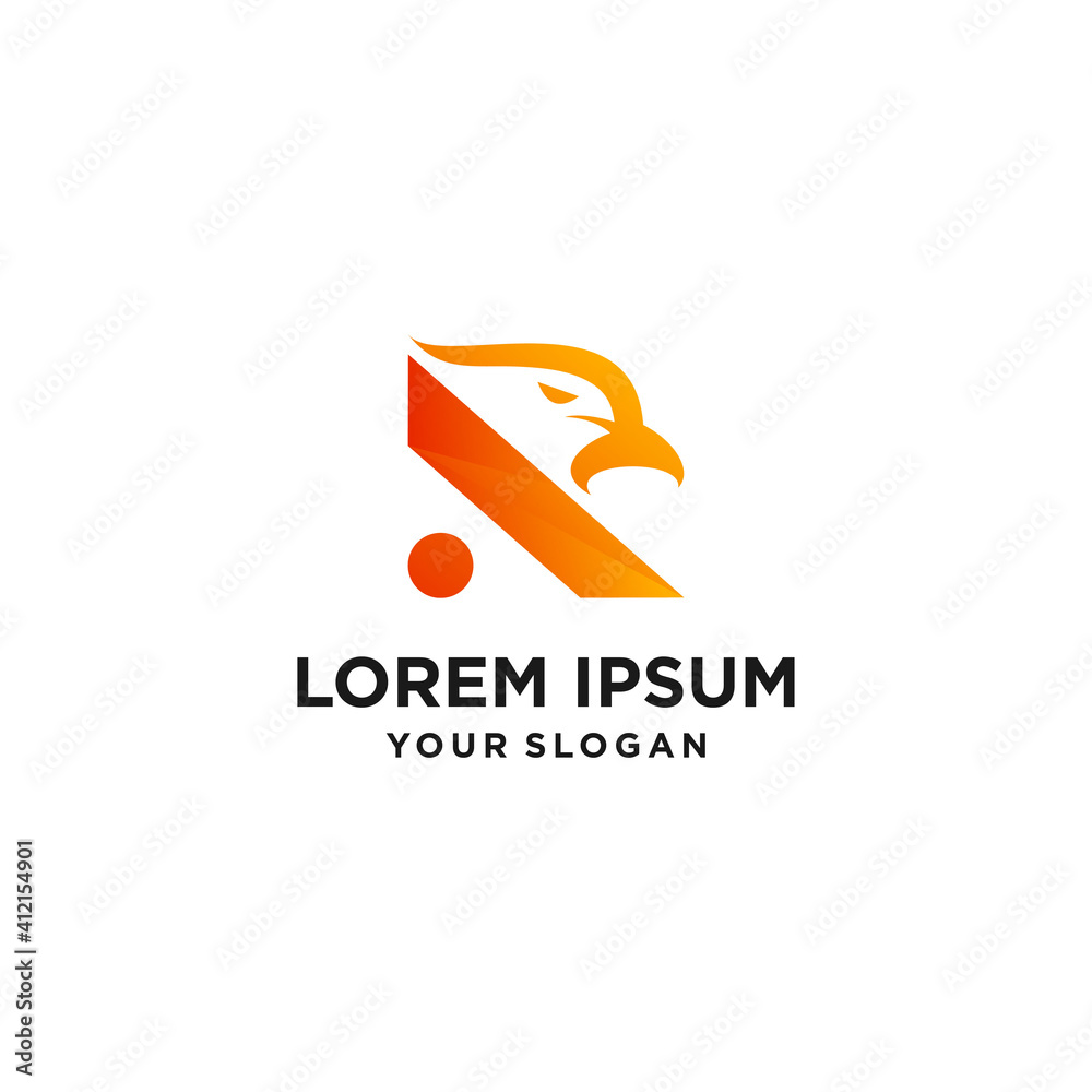 letter r logo with eagle head shape style. premium vector letter r logo with eagle head shape style. premium vector