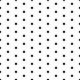 Square seamless background pattern from geometric shapes. The pattern is evenly filled with black kennel symbols. Vector illustration on white background