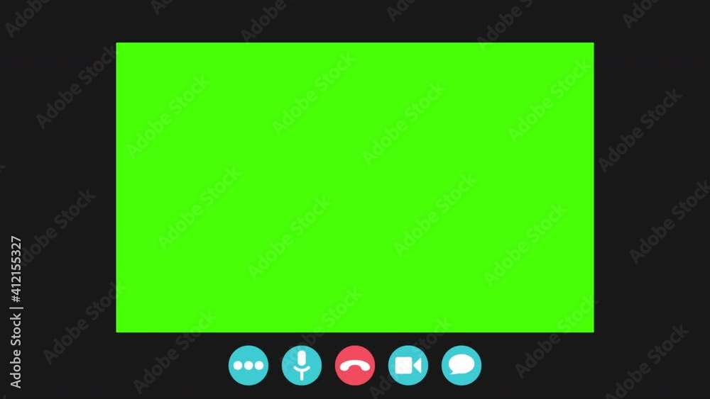 Video Call Meeting Conference Template Interface Animation Green Screen