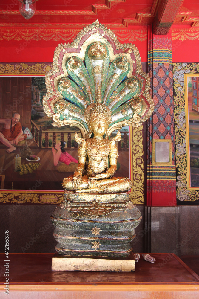 buddhist temple (wat pa lelai) in suphan buri (thailand)
