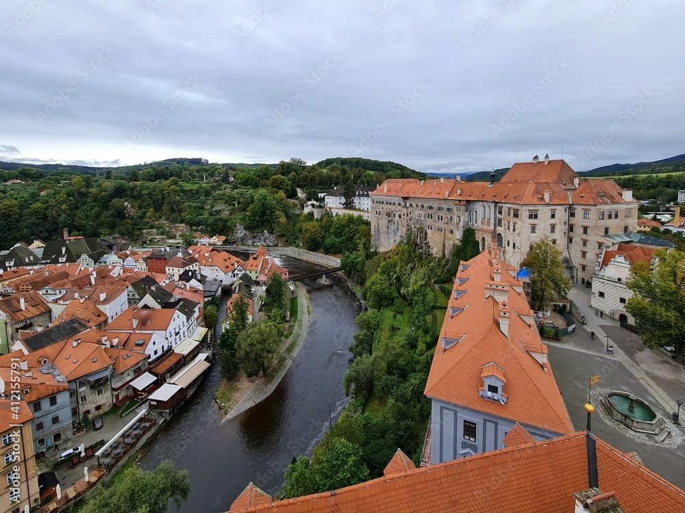 Český Krumlov - Hrad a zámek - výhled z věže