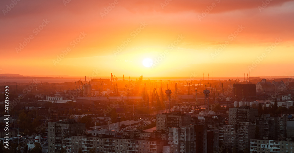 sunset in Kaliningrad