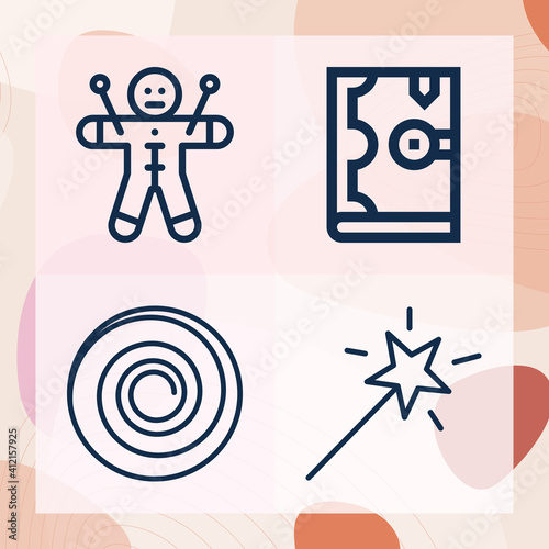 Simple set of adopted related lineal icons